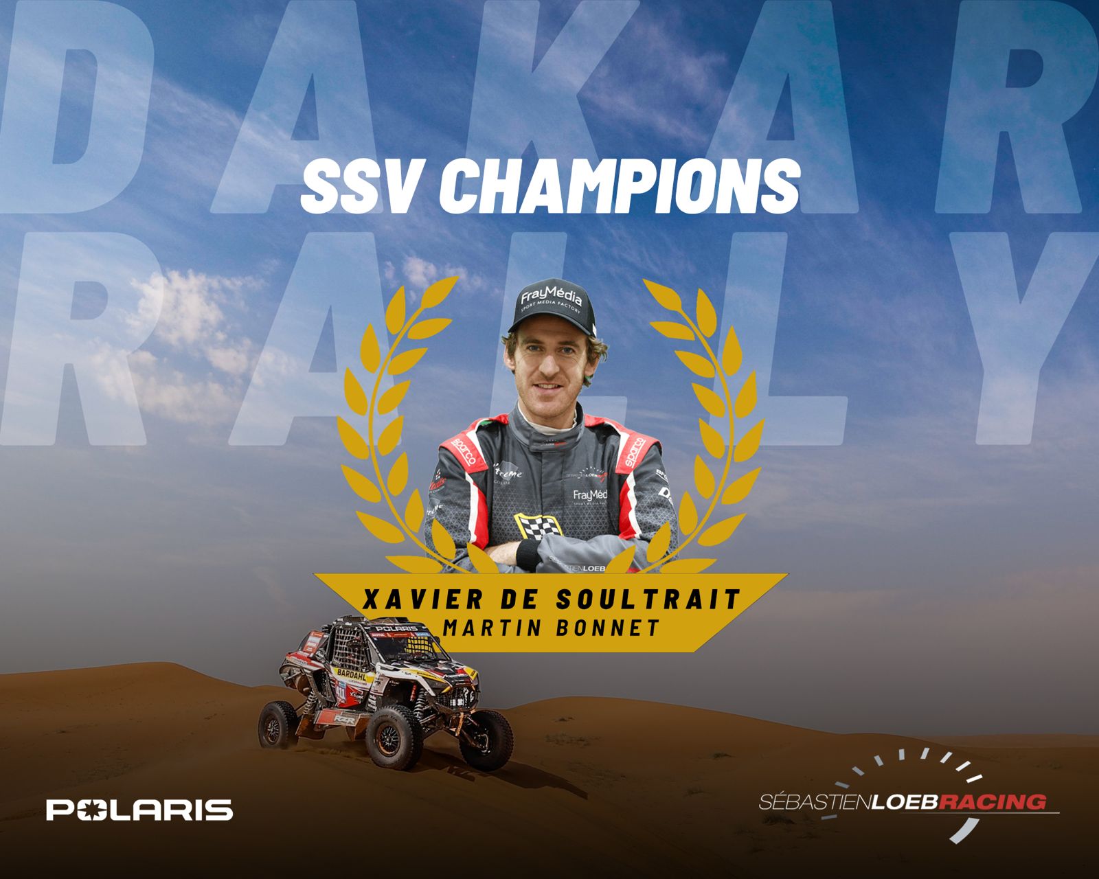 Polaris RZR świętuje zwycięstwo Sebastien Loeb Racing Team w Rajdzie Dakar 2024